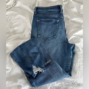 Maurice’s 12 long skinny distressed
